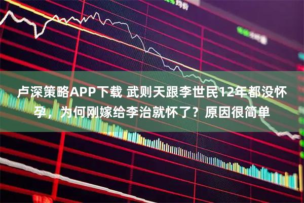 卢深策略APP下载 武则天跟李世民12年都没怀孕，为何刚嫁给李治就怀了？原因很简单