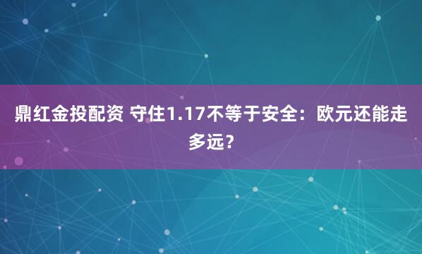 鼎红金投配资 守住1.17不等于安全：欧元还能走多远？